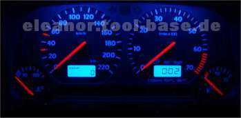 Tacho Golf IV Cabrio mit MFA *(bei Nacht)*